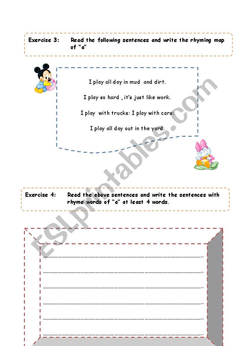 Rules of reading : a 4 worksheet