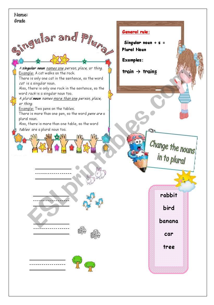 Plural and Singular worksheet