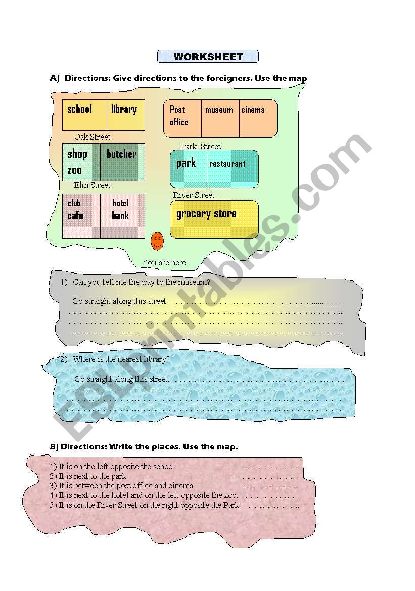 directions worksheet