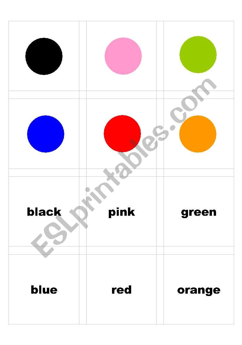 Colour memory worksheet