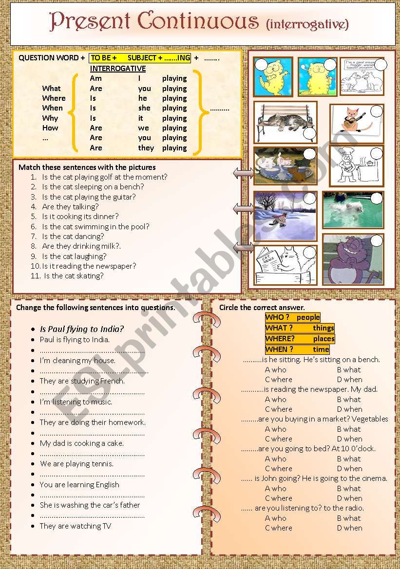 present continuous interrogative