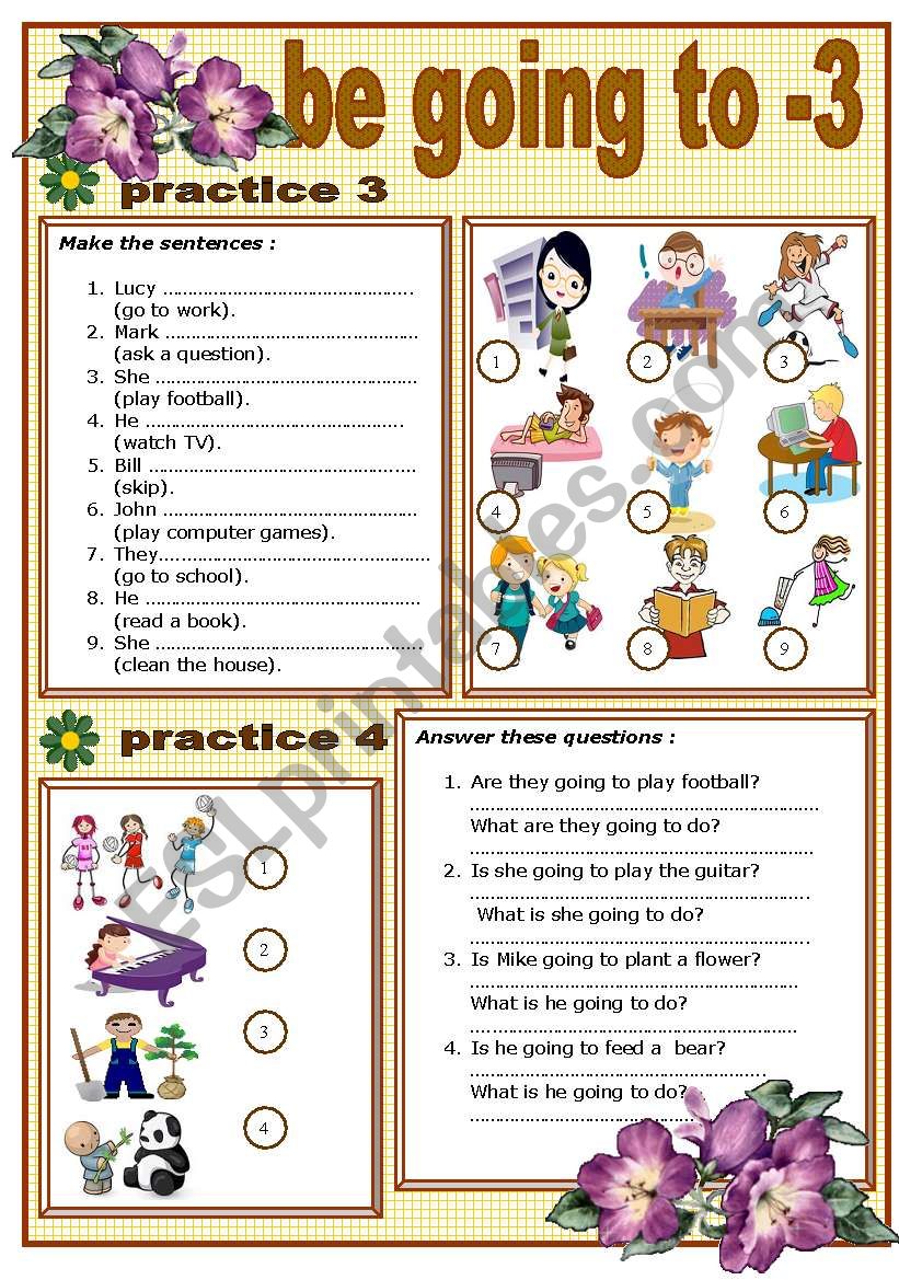 Go goes worksheets for kids