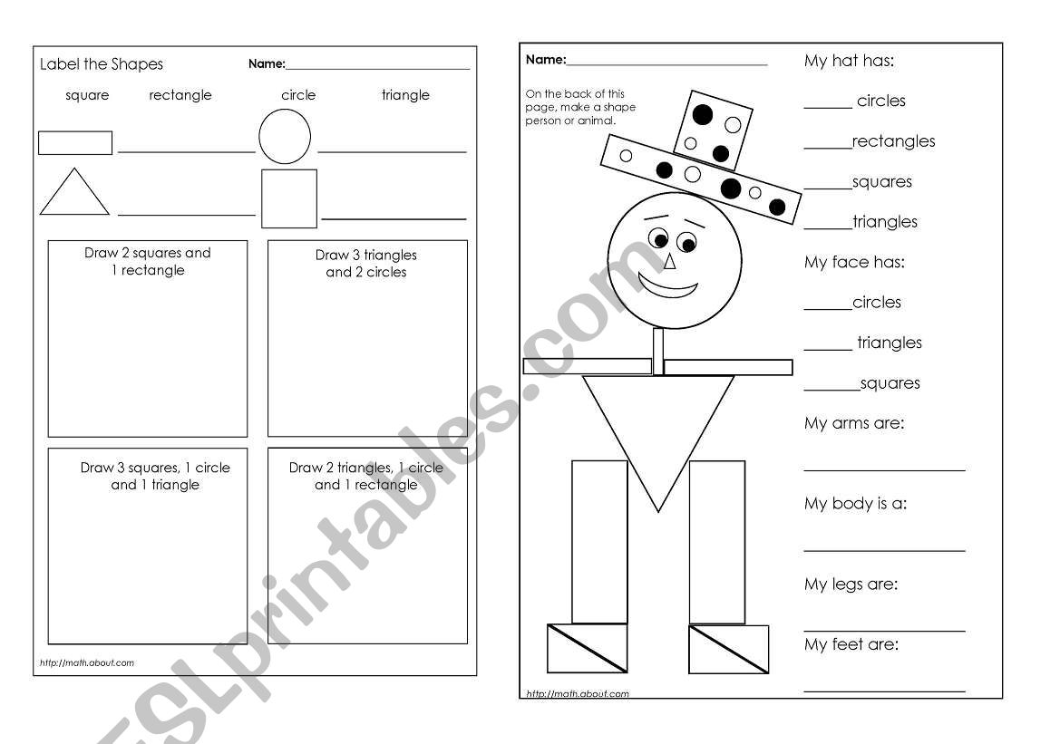 Shapes worksheet