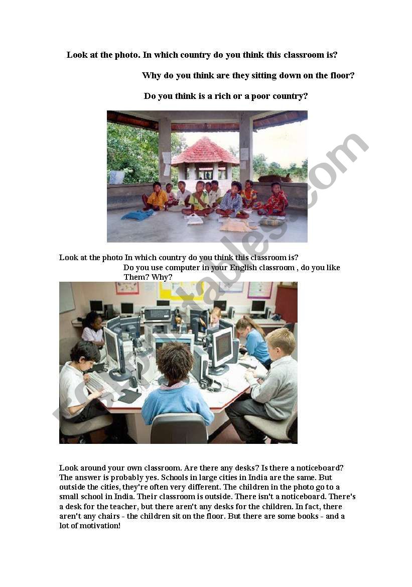 Speaking activity (Pictures) worksheet