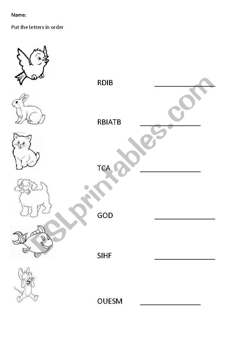 PETS worksheet