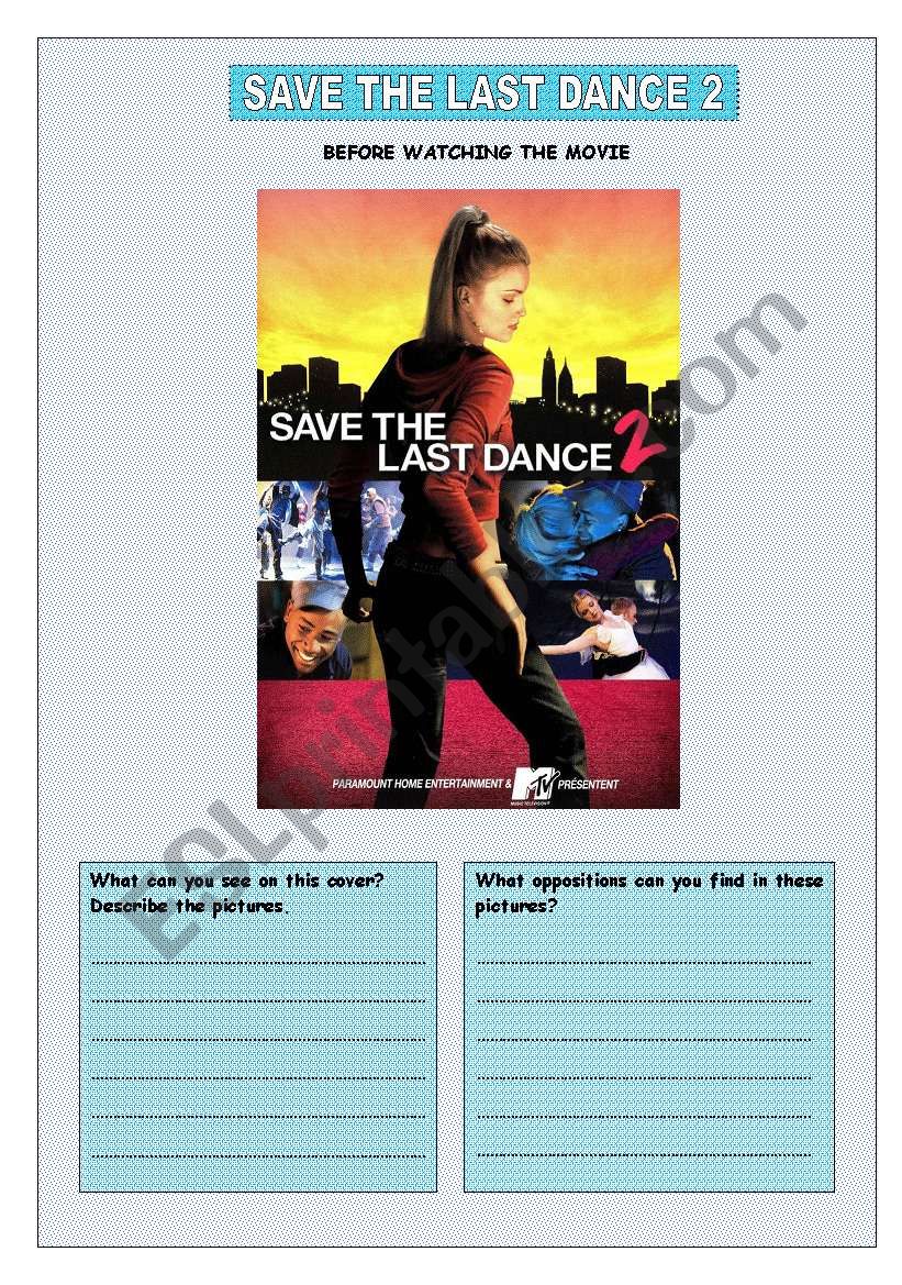 Save the last dance 2 Part1 worksheet
