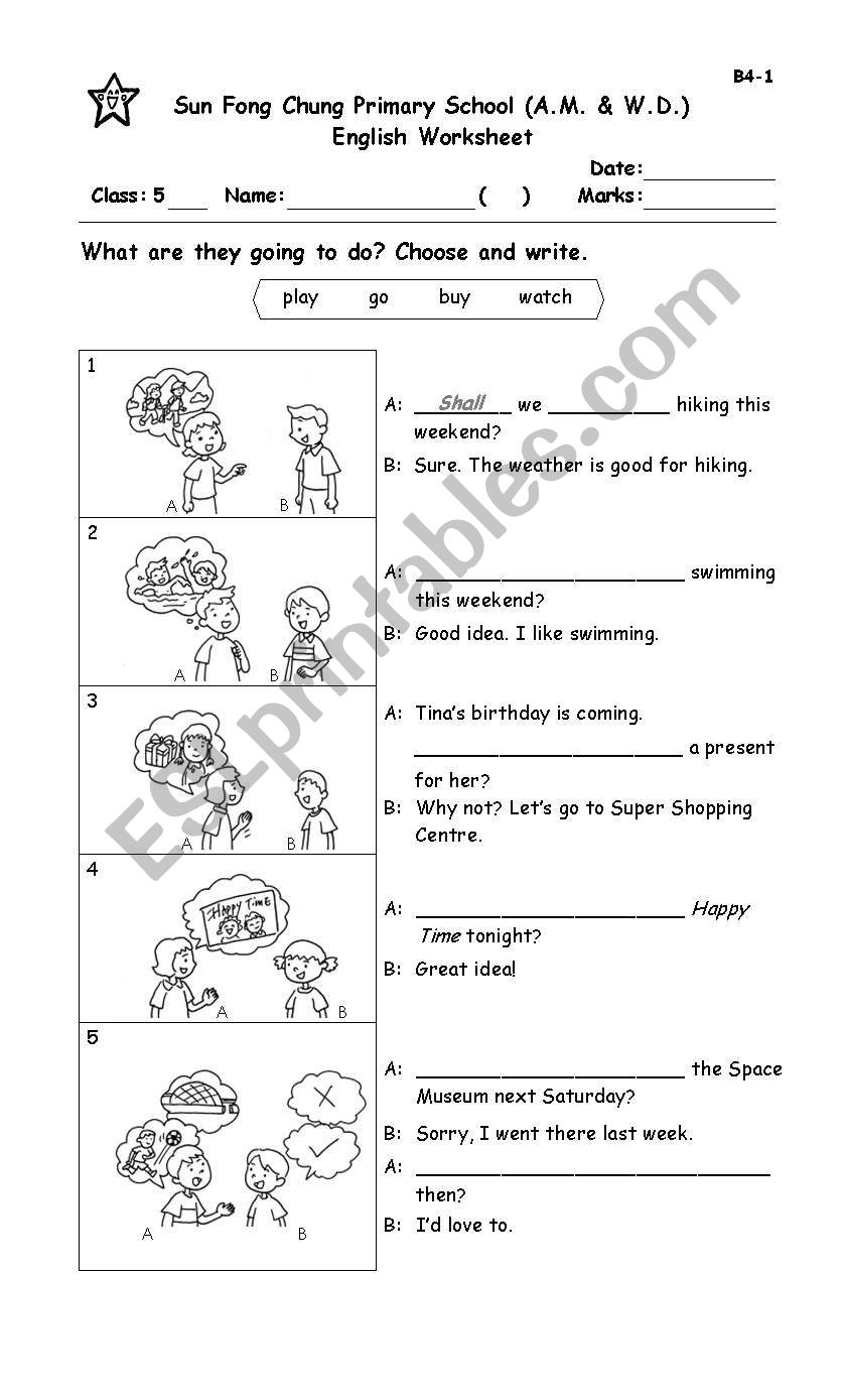 Making suggestions worksheet