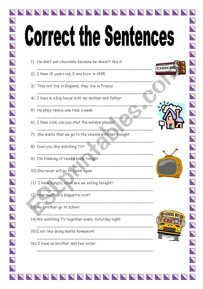 10-printable-correct-the-sentences-worksheets-1st-2nd-grade-etsy-india