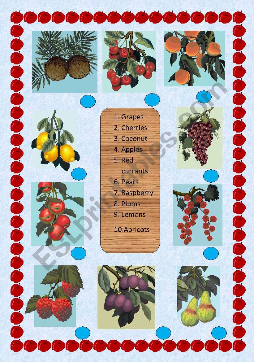 Fruits worksheet