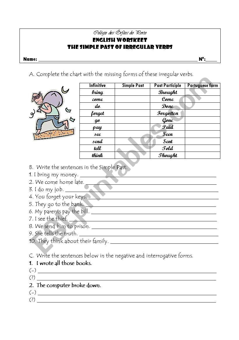 s past worksheet