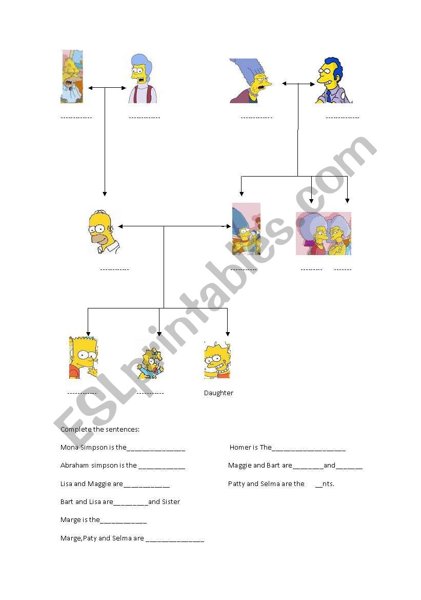 Family Tree worksheet