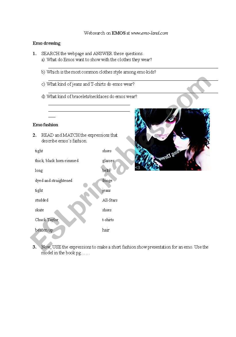 EMO websearch worksheet