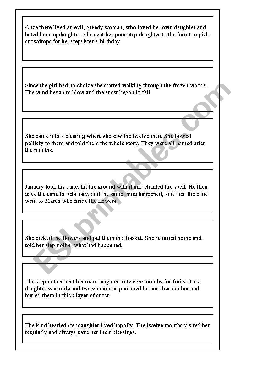 STRIP STORIES worksheet