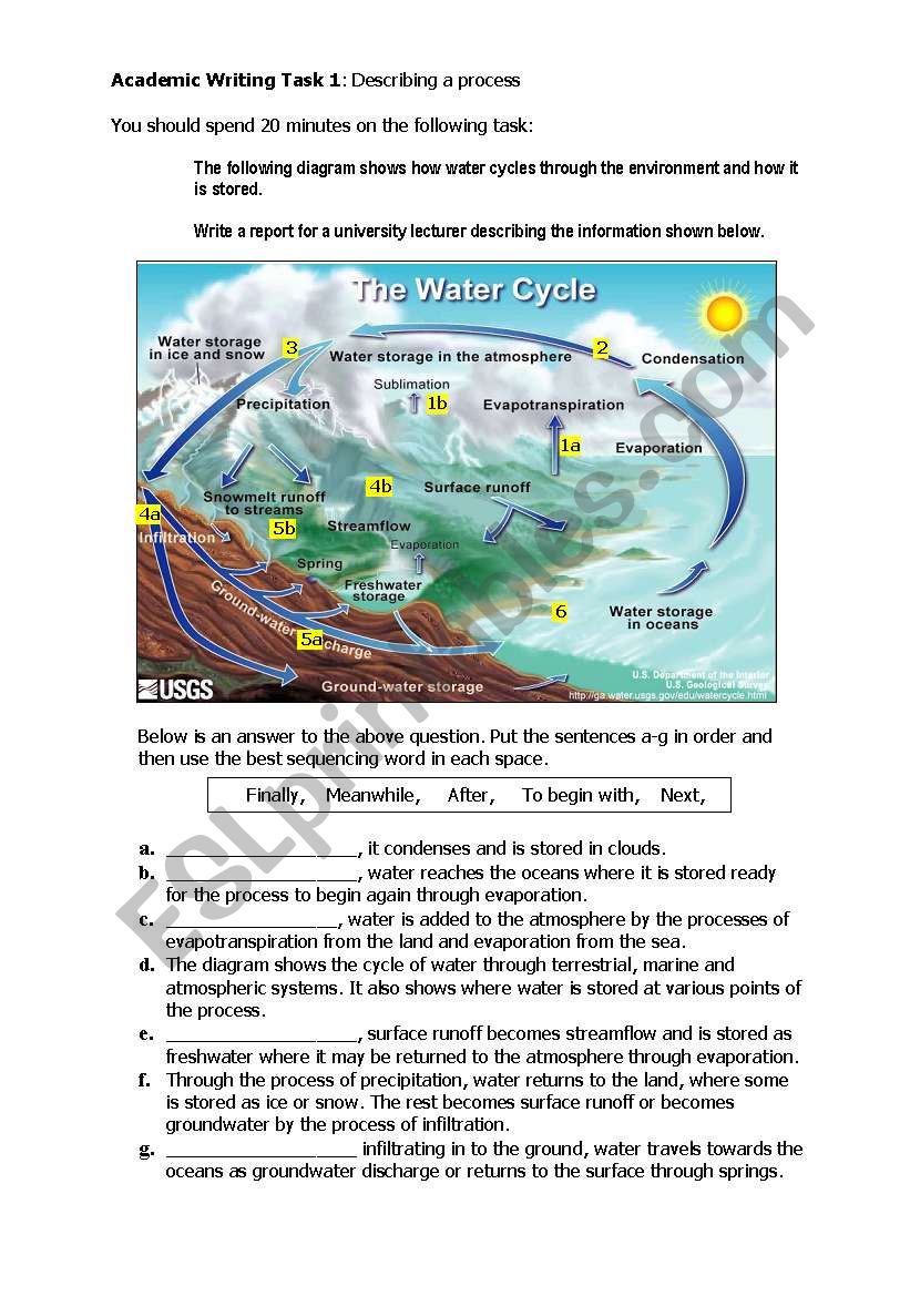 worksheets for grade 4 water cycle