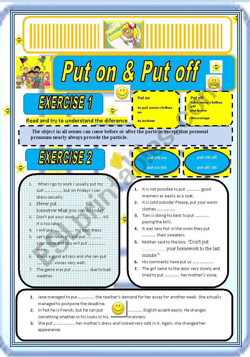 Prepositions worksheet