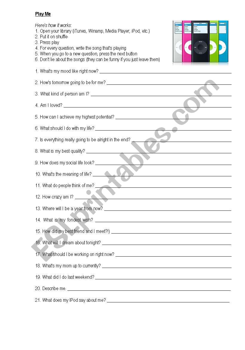 Nice ice-breaker worksheet