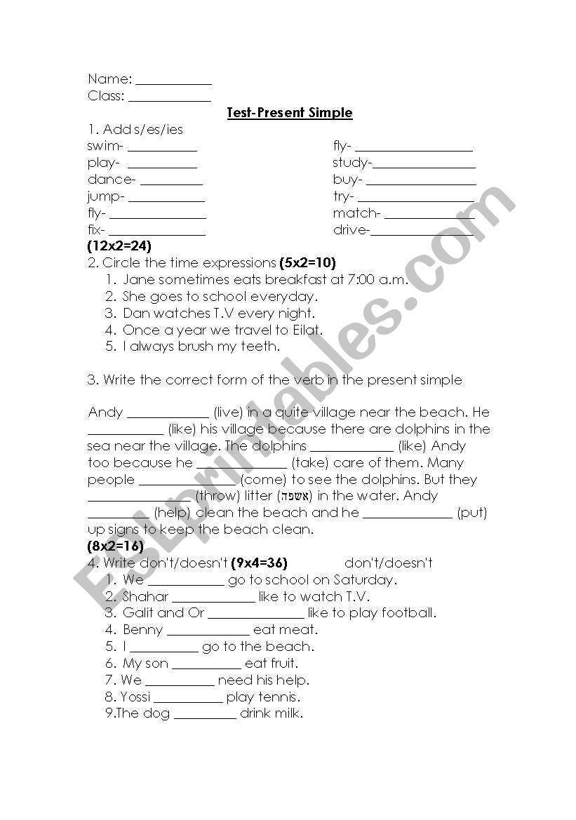 present progressive worksheet