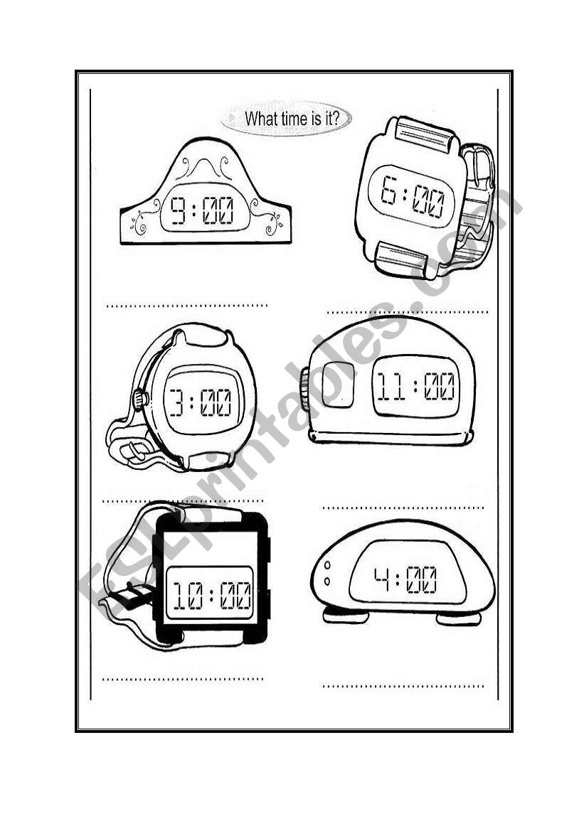 What time is it? worksheet