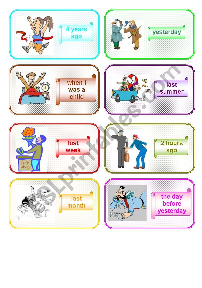 Revision cards 2 worksheet