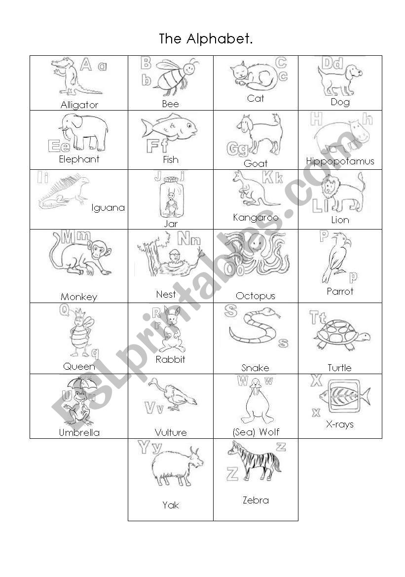 The Alphabet worksheet