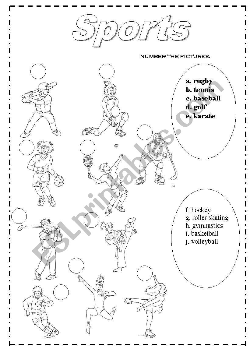 sport worksheet