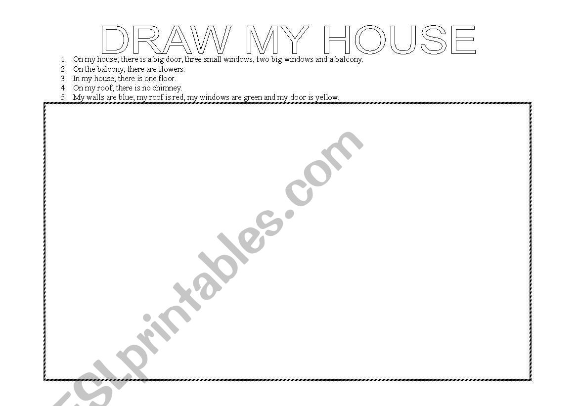 my house worksheet