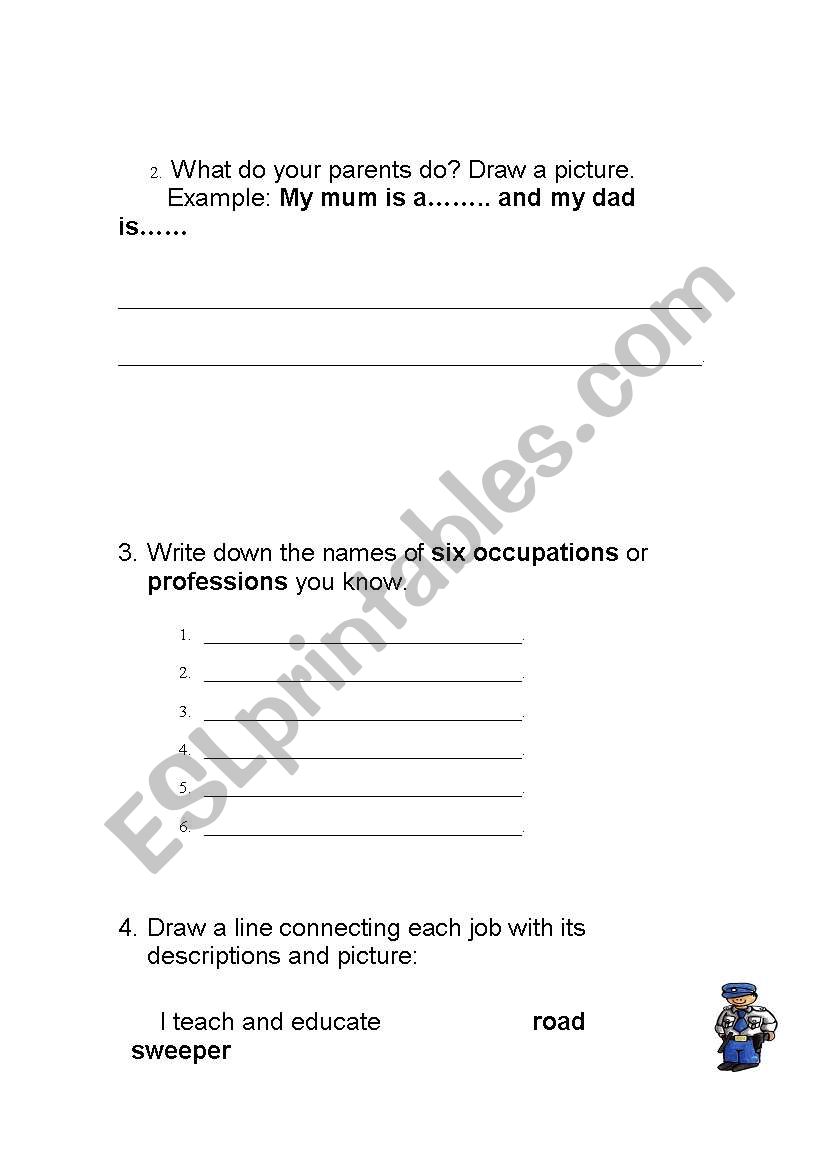 JObs. Part 2/2 of the Unit worksheet
