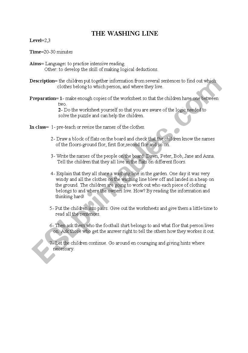 reading activity  worksheet