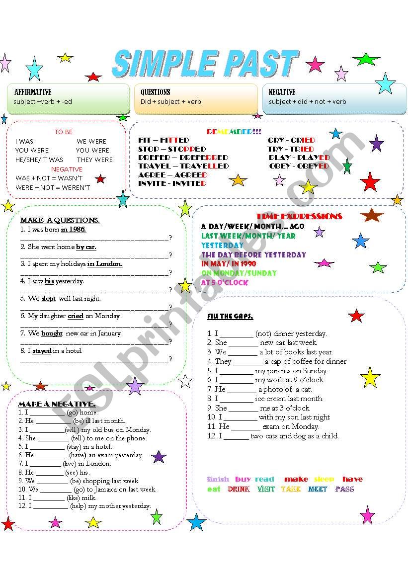 simple past worksheet