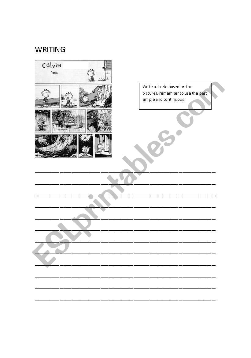 calvin strips writing worksheet