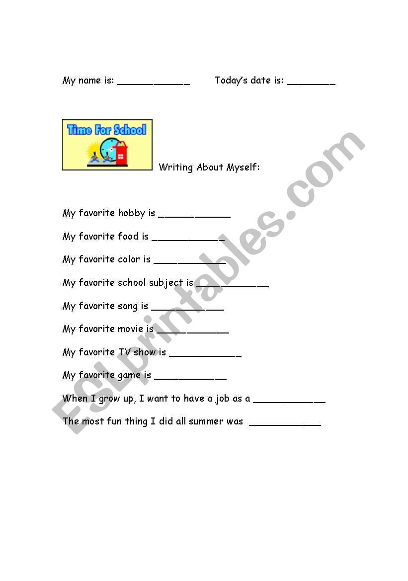 Icebreaker worksheet