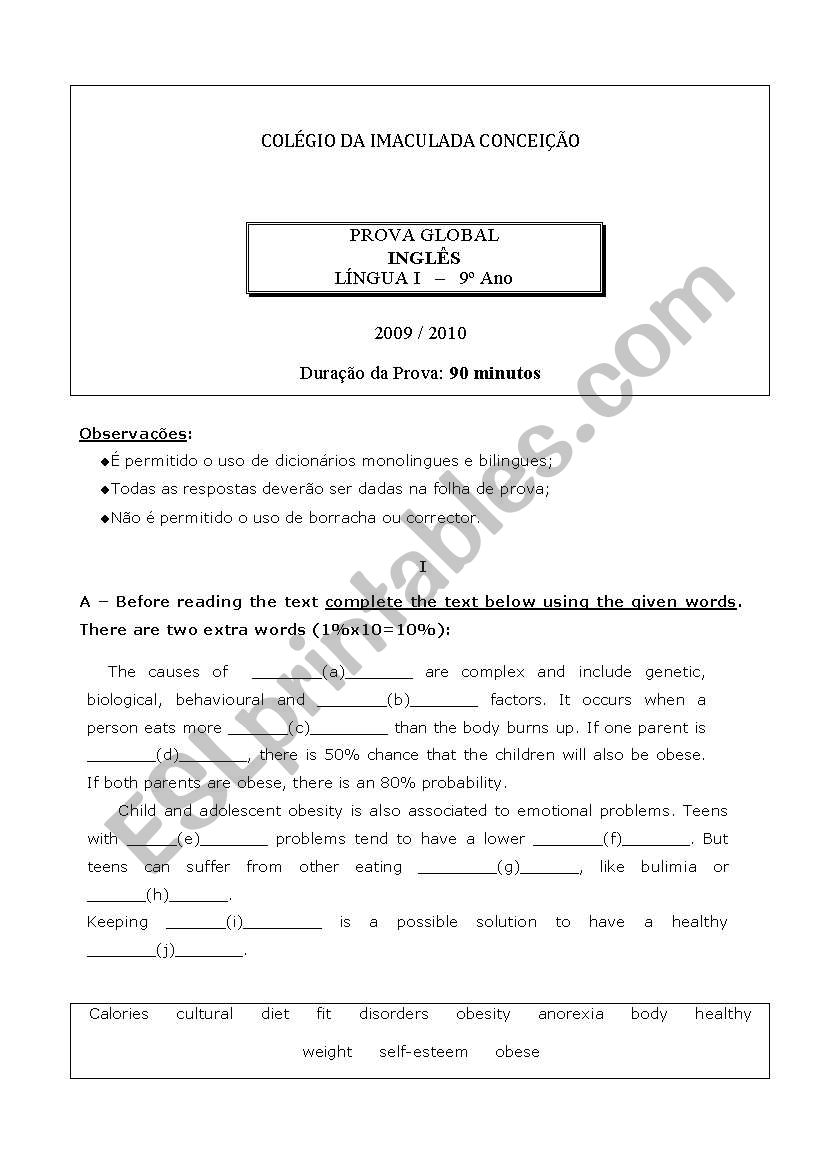 Vegetarian teens worksheet