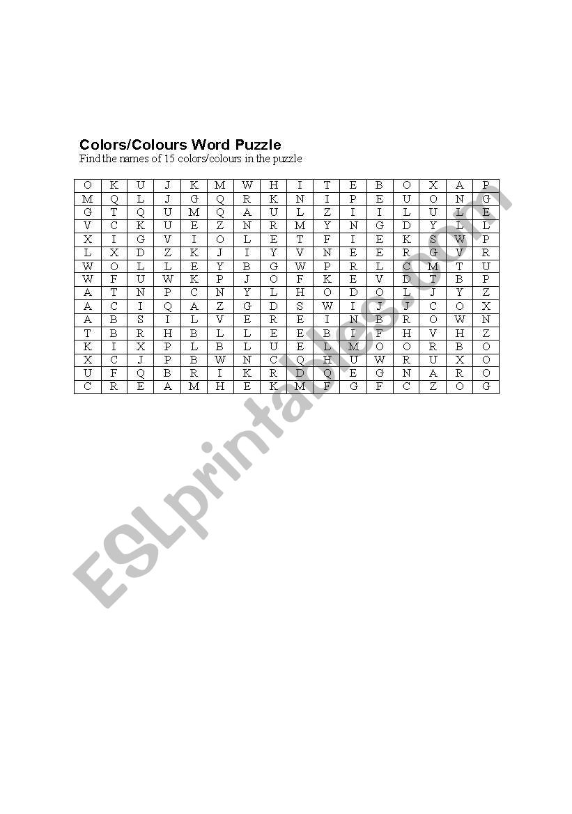 soup letter worksheet