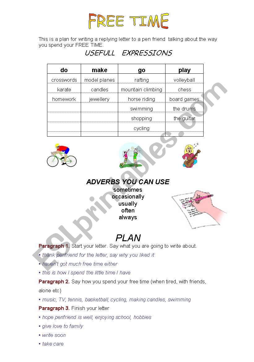 FREE TIME worksheet