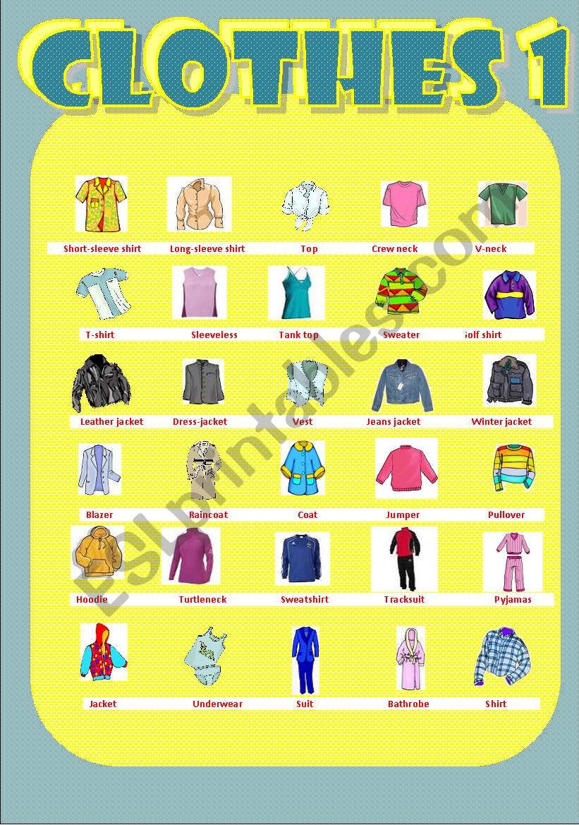 Clothes 1 worksheet