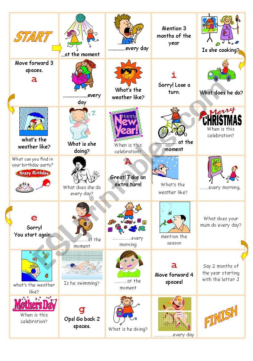 Revision Board Game worksheet Revision Board Game worksheet