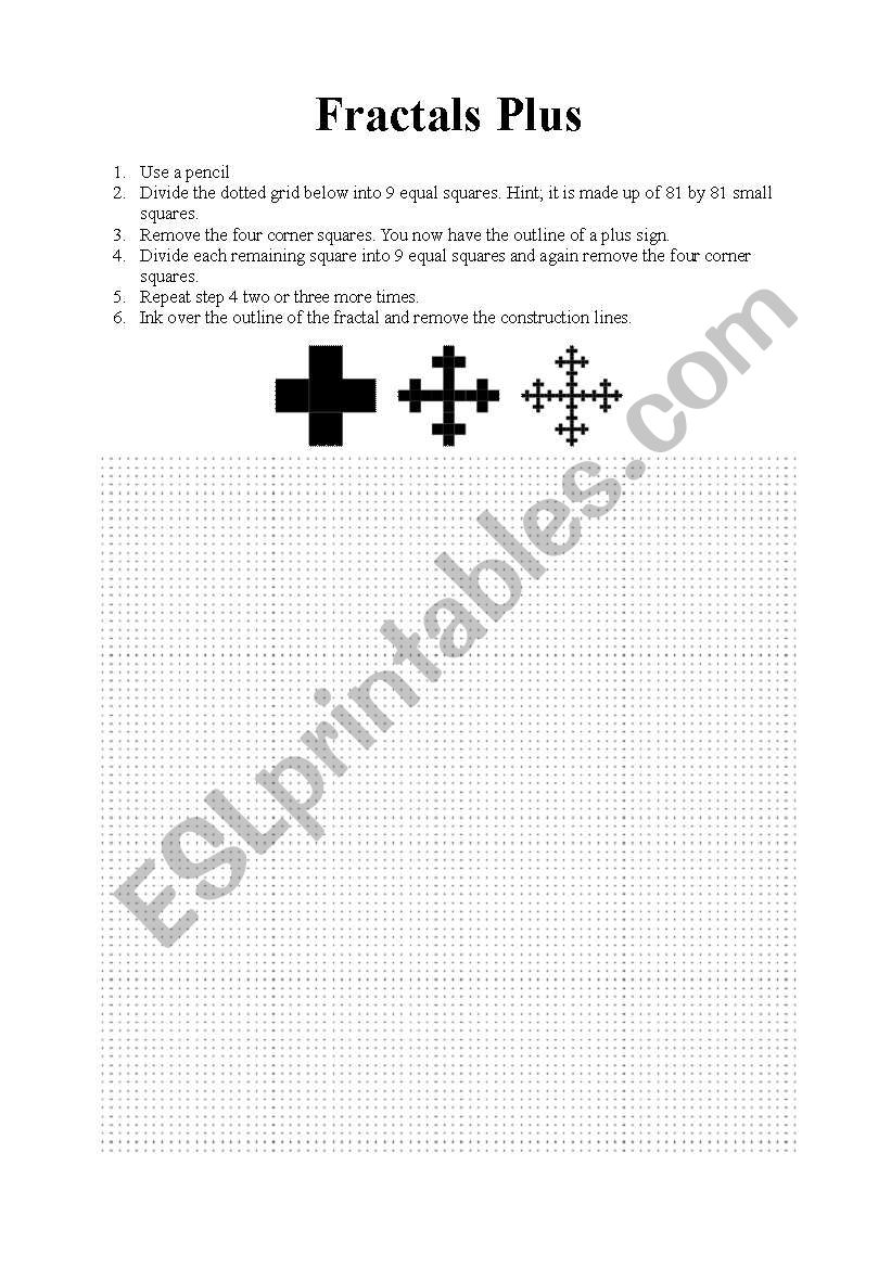 Fractals Plus worksheet