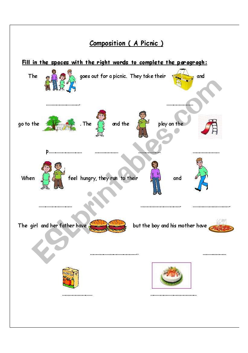 The Picnic worksheet