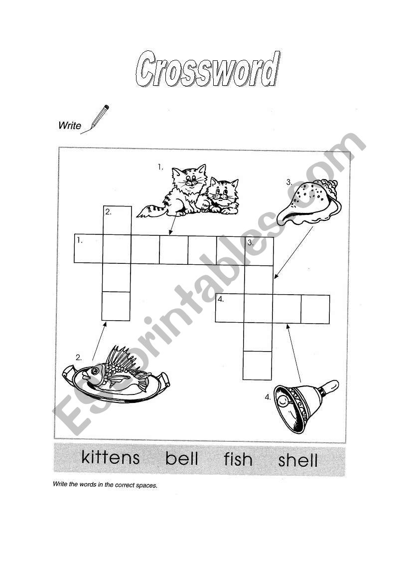 Crossword worksheet