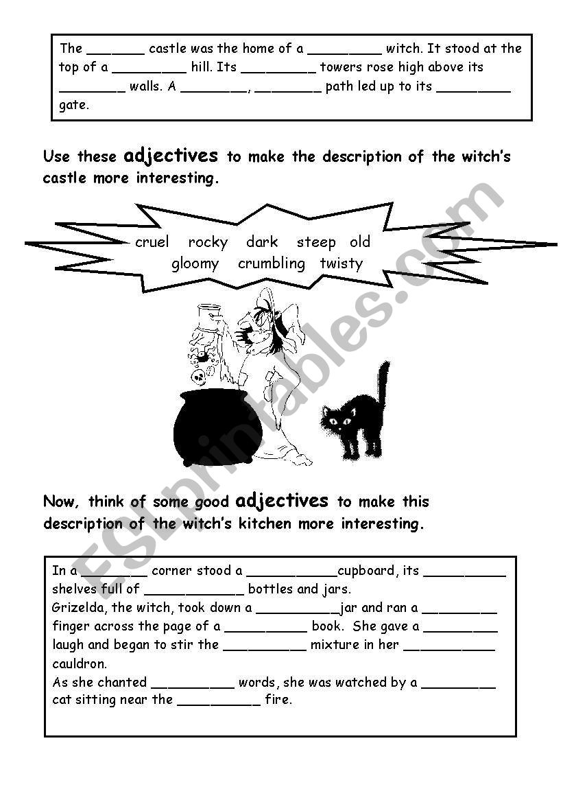 adjectives worksheet