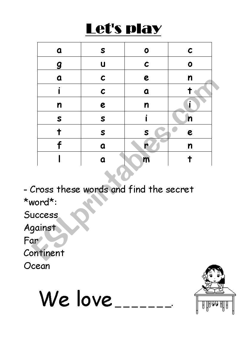 crosswords worksheet