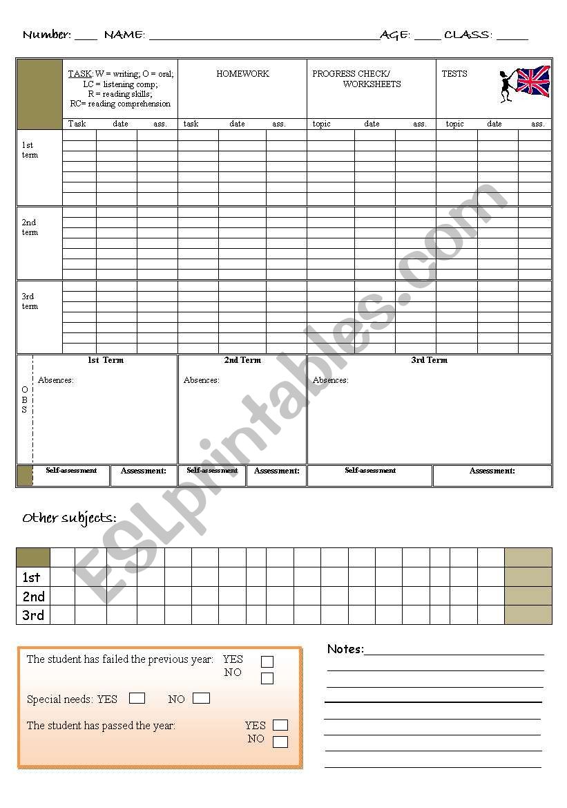 Assessment  worksheet