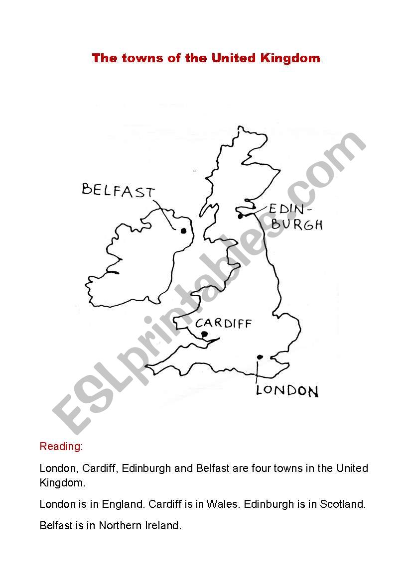 The towns of the United Kingdom