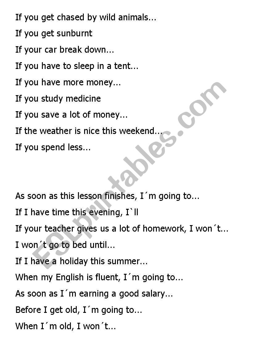 if lesson worksheet