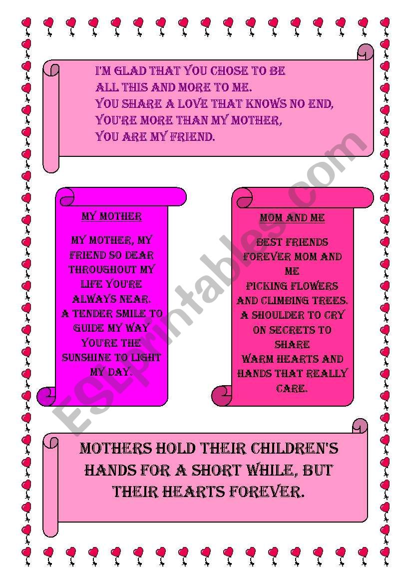 Mothers Day Quotes worksheet