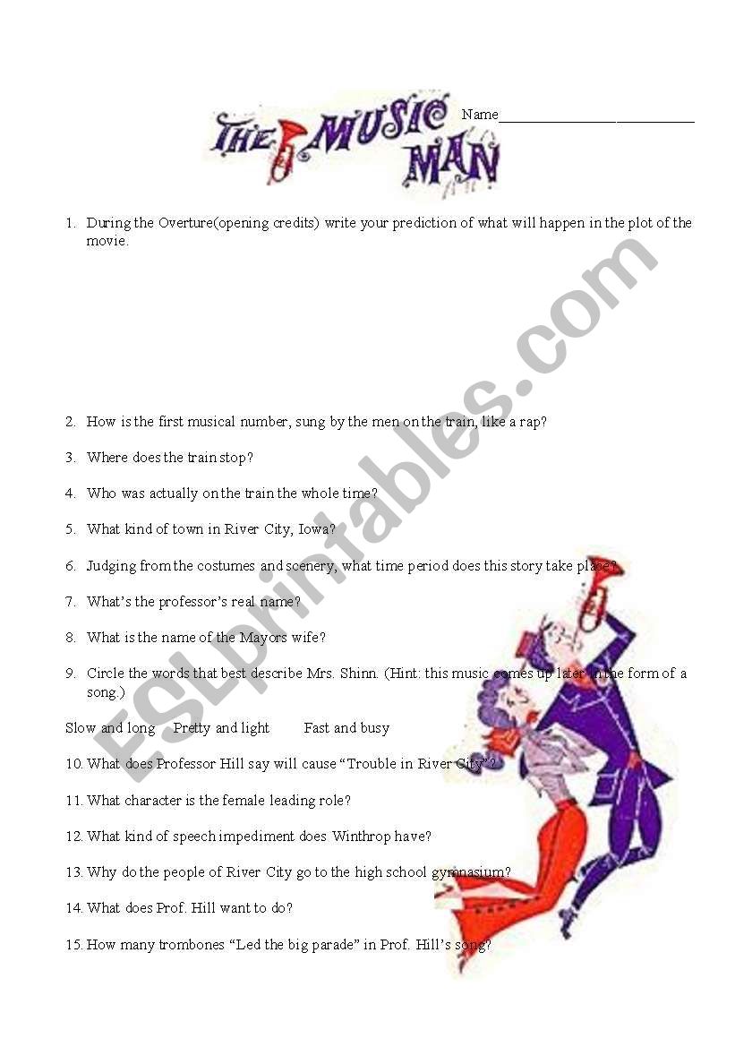 The Music Man  worksheet