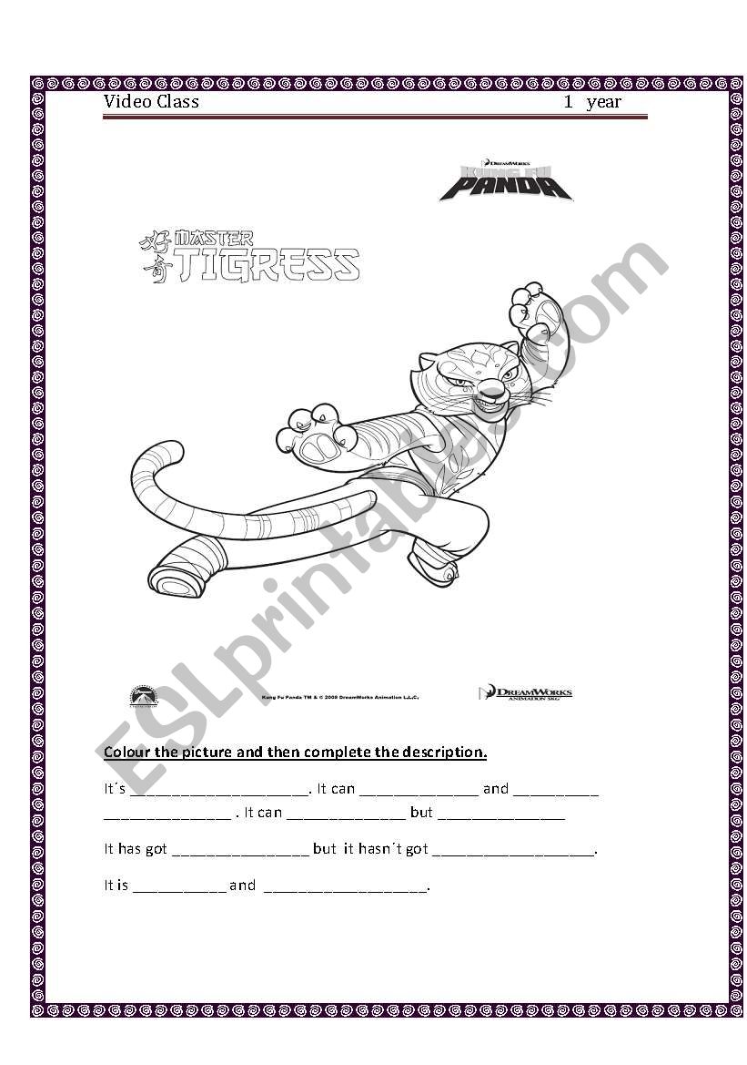 Kung fu panda. Video Class worksheet