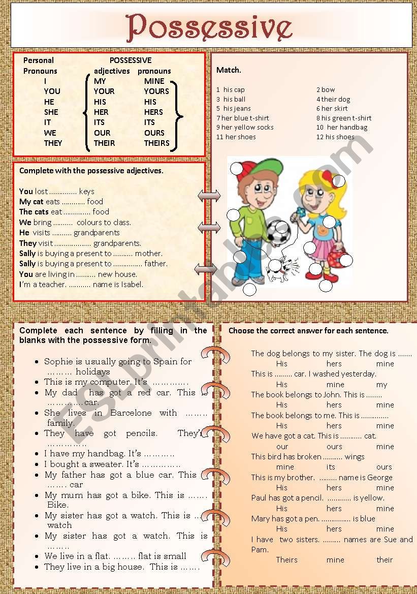 possessive worksheet