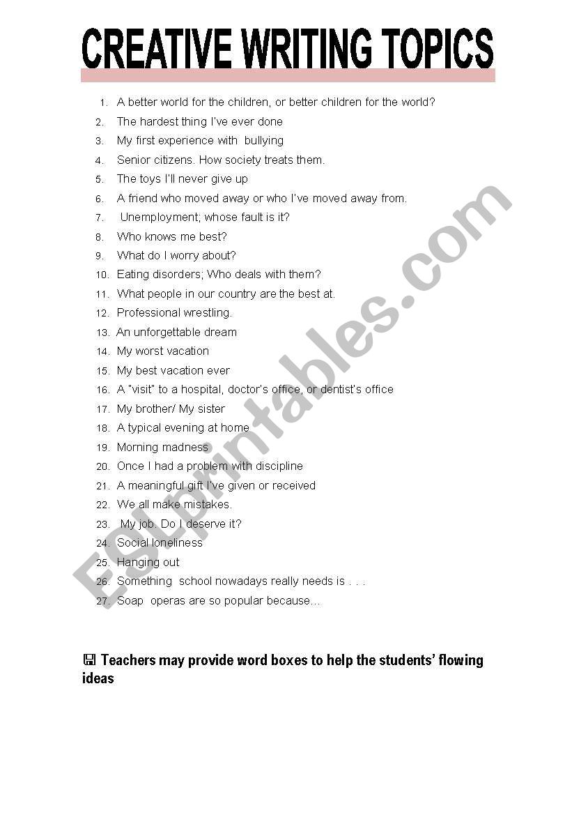 essay topics for upper intermediate students