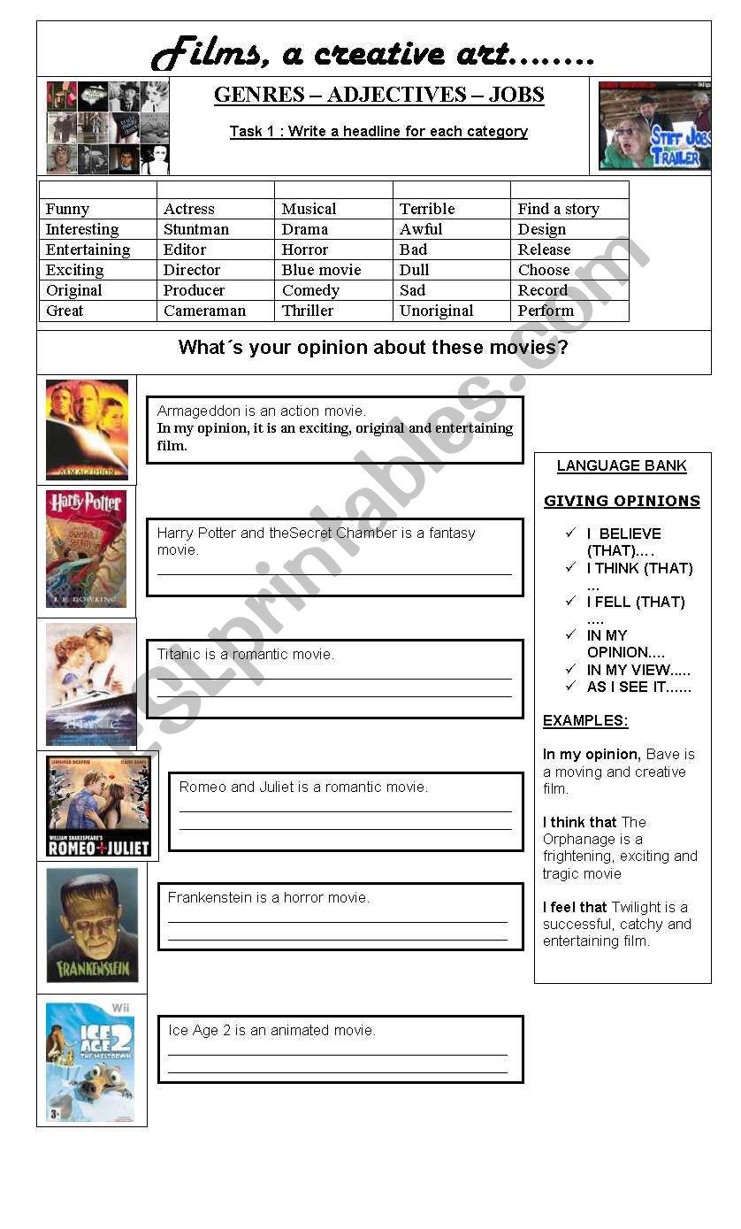 FILMS worksheet